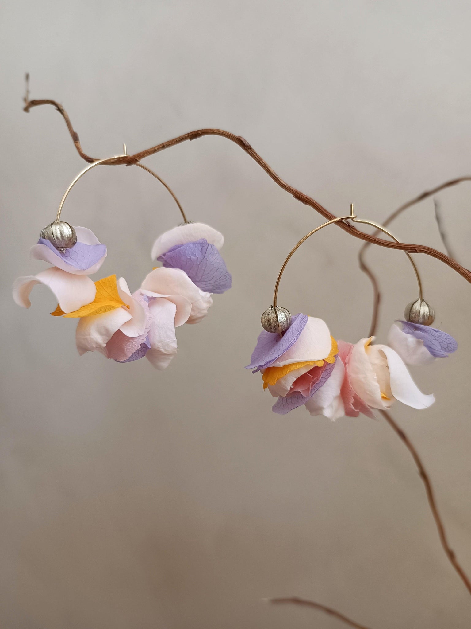 Boucles d'oreilles en fleurs | Pastel - Jardin Mademoiselle